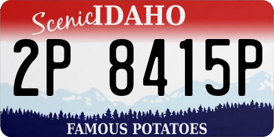 ID license plate 2P8415P