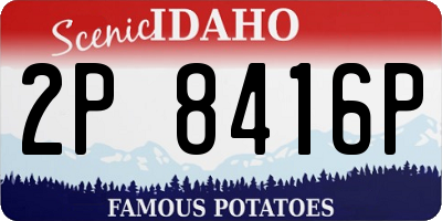 ID license plate 2P8416P