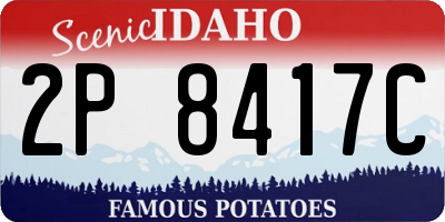 ID license plate 2P8417C