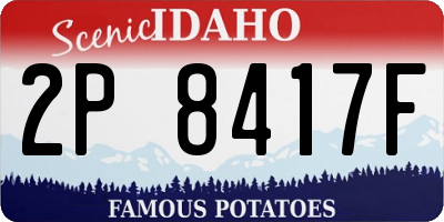 ID license plate 2P8417F