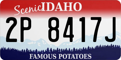 ID license plate 2P8417J