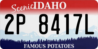 ID license plate 2P8417L