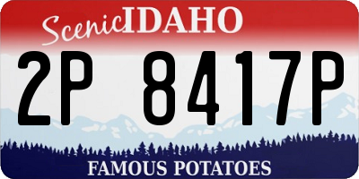 ID license plate 2P8417P