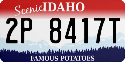ID license plate 2P8417T
