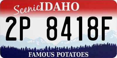 ID license plate 2P8418F