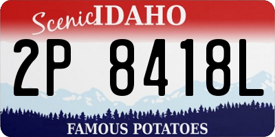 ID license plate 2P8418L