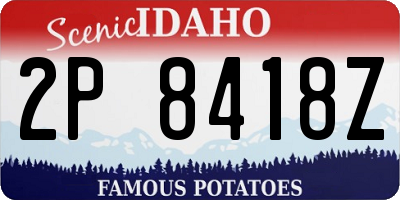 ID license plate 2P8418Z