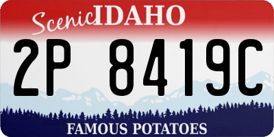 ID license plate 2P8419C