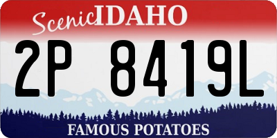 ID license plate 2P8419L
