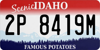 ID license plate 2P8419M