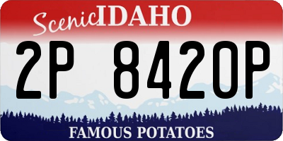 ID license plate 2P8420P