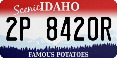 ID license plate 2P8420R