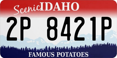 ID license plate 2P8421P