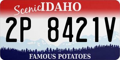 ID license plate 2P8421V