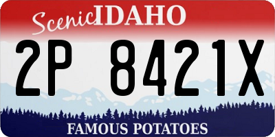 ID license plate 2P8421X
