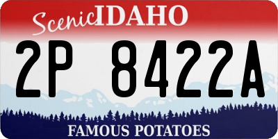 ID license plate 2P8422A