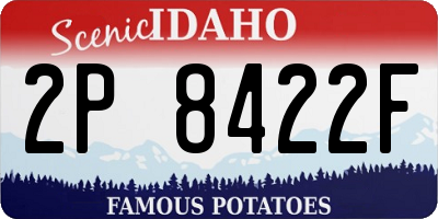 ID license plate 2P8422F
