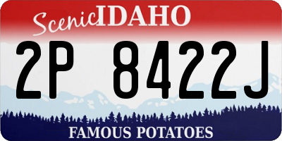 ID license plate 2P8422J