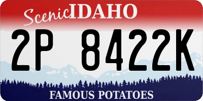 ID license plate 2P8422K