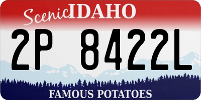ID license plate 2P8422L
