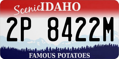 ID license plate 2P8422M