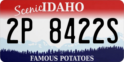 ID license plate 2P8422S