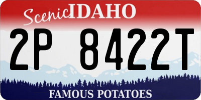 ID license plate 2P8422T