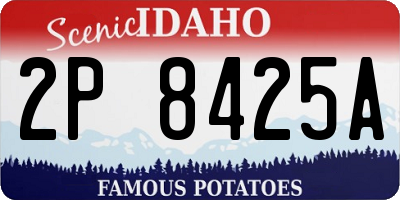 ID license plate 2P8425A