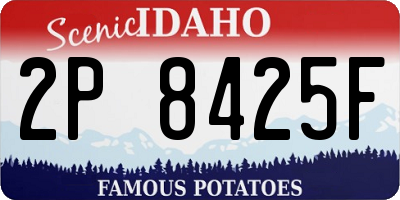 ID license plate 2P8425F