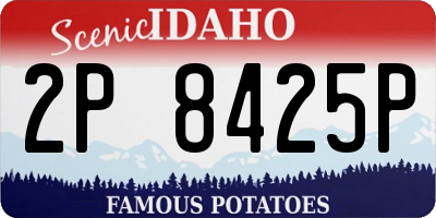 ID license plate 2P8425P
