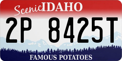 ID license plate 2P8425T