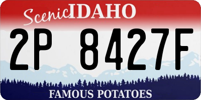 ID license plate 2P8427F