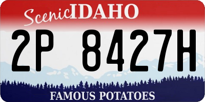 ID license plate 2P8427H