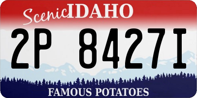 ID license plate 2P8427I