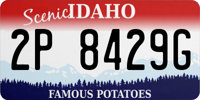 ID license plate 2P8429G