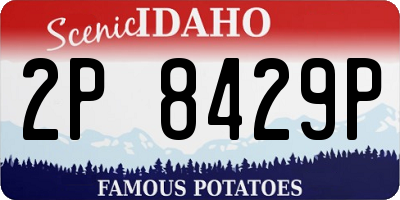 ID license plate 2P8429P