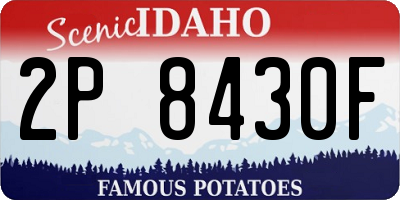 ID license plate 2P8430F