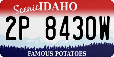 ID license plate 2P8430W