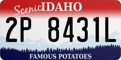 ID license plate 2P8431L