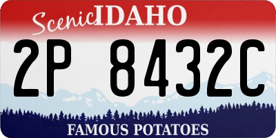 ID license plate 2P8432C