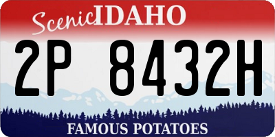 ID license plate 2P8432H