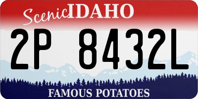 ID license plate 2P8432L