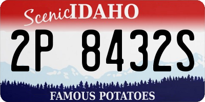 ID license plate 2P8432S