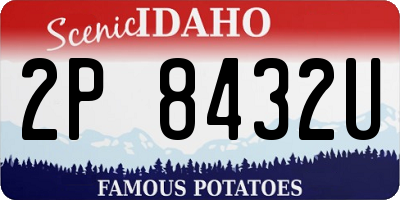 ID license plate 2P8432U