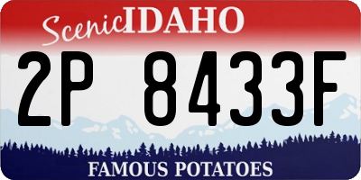 ID license plate 2P8433F