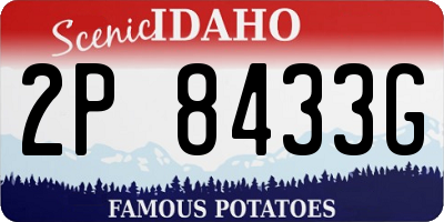 ID license plate 2P8433G