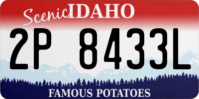 ID license plate 2P8433L
