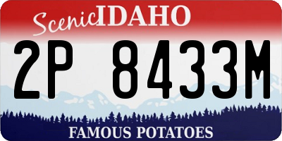 ID license plate 2P8433M