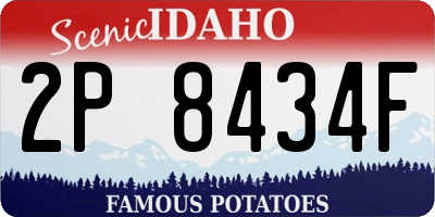 ID license plate 2P8434F