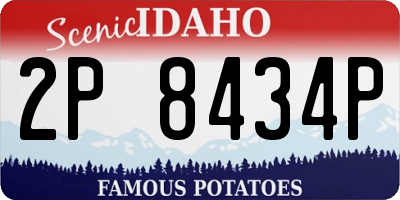 ID license plate 2P8434P